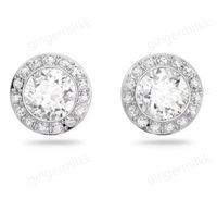 silver earrings +pink box