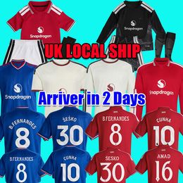 26 27 soccer jersey football shirt kit UTDs United stone roses CUNHA B. FERNANDES MBEUMO CASEMIRO SESKO CANTONA kids 2026 men football shirt