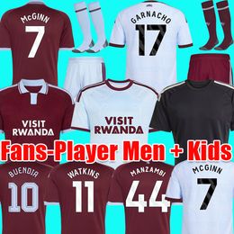 GARNACHO MANZAMBI aston villlashirt 26 27 soccer jersey BAILEY MALEN home 2026 McGINN ONANA WATKINS KONSA MARTINEZ Men kids kits football shirt set aston villla
