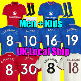 26 27 SESKO MBEUMO CUNHA 2026 Soccer Jersey football shirts B. FERNANES men kids kits MAINOO Pre match TIELEMANS goalkeeper women Cropped