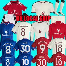 26 27 SESKO MBEUMO CUNHA 2026 Soccer Jersey football shirts B. FERNANES men kids kits MAINOO Pre match TIELEMANS Manchester United 26 27