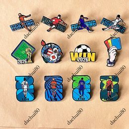 2026 Creative World Cup Football Brooch Personalized Alloy Oil Drop Sports Event Souvenir Backpack Accessory