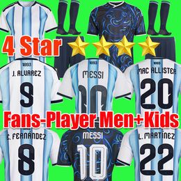 argentina jersey 2026 World Cup Argentinas jersey Long sleeves kit soccer Jerseys GARNACHO DE PAUL Football Shirt Men DI Maria Kids Goalkeeper training cropped