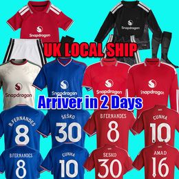 26 27 soccer jersey football shirt kit UTDs United stone roses CUNHA B. FERNANDES MBEUMO CASEMIRO SESKO CANTONA kids 2026 men football shirt manchester united Jersey