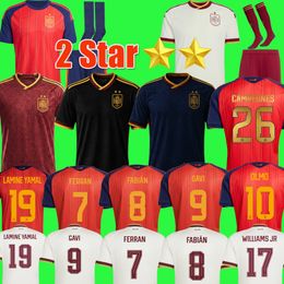 2 star CAMPEONES 2026 World Cup SPAIN Soccer Jerseys PEDRI GAVI LAMINE YAMAL MORATA Carvajal OLMO FERRAN RODRIGO Jersey SPANISH Men Kid Kit set Football Shirt Fan Play