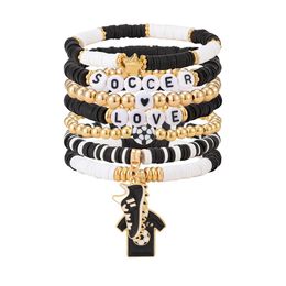 Hot sale 2026 World Cup jersey accessory bracelet designer for women men boy girl soccer fans kids unisex couple football game gifts layered stackable bracelet set