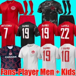 canada world cup jersey soccer jerseys 2026 World Cup Home 26 27 football shirt men kids DAVIES DAVID EUSTAQUIO jerseys kit sets third black
