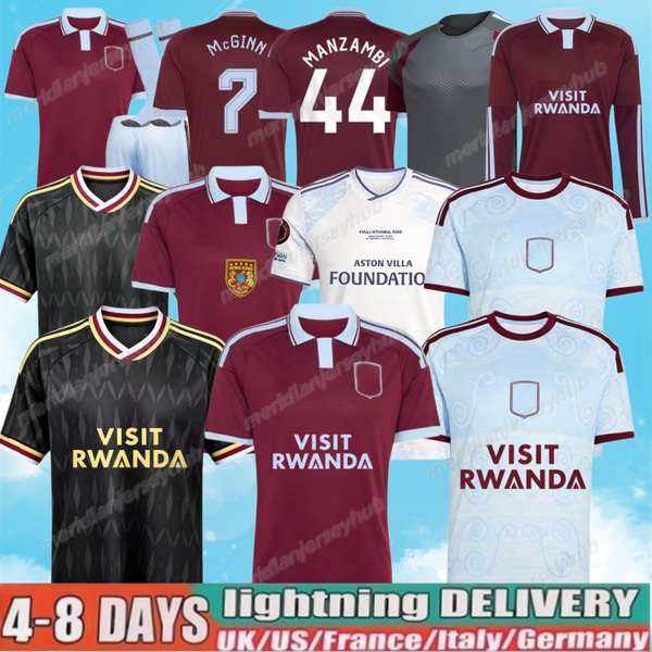 XXXL 4XL Mens top 26 27 Astoon goalkeeper BAILEY MALEN soccer jersey home away third 2026 2027 villa McGINN WATKINS KONSA MARTINEZ Men kids kit football shirt set1