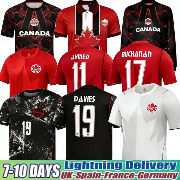 Canada Jersey 2026 World Cup Soccer Jerseys J.DAVID DAVIES LARIN 26 27 CAVALLINI MILLAR EUSTAQUIO FRASER 2024 Football Shirt Top KIDS KIT Uniforms National Team