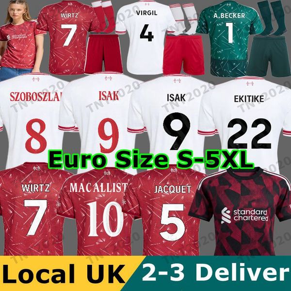 26 27 JACQUET 5 ISAK home JOTA WIRTZ FRIMPONG KERKEZ MAC ALLISTER EKITIKE Szoboszlai GAKPO VICTOR MUNOZ 2026 2027 soccer jerseys jersey football shirts Adult kids