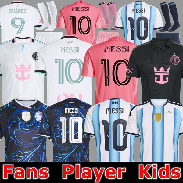 3 Star Argentina soccer Jerseys 25 26 Fans Player player version MARADONA DI MARIA J. ALVAREZ Home Away FC Men Kids football Inter Miami shirt MESSIS SUAREZ Jersey99