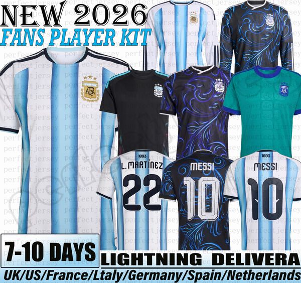 Argentina world cup 2026 Jerseys MESSIS MAC ALLISTER J.ALVAREZ Lautaro Shirts Martinez SUAREZ Miami Fernandez Romero Nico Paz 26 27 Argentina Football Shirts