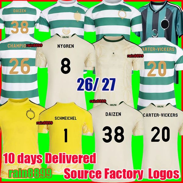 celticfc jersey 26 27 soccer jerseys celts jersey 2026 home green away yellow football shirts men kids sets kit 60th Anniversary